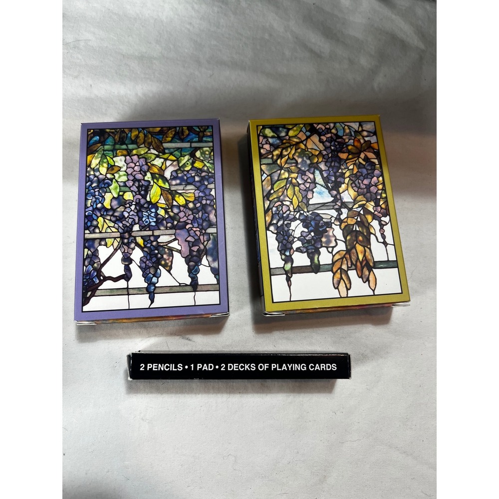 Louis Comfort Tiffany‎ Wisteria Playing Cards Stationery Set Morse Museum Art - Picture 3 of 7